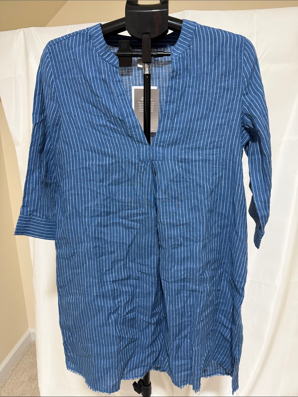 NWT Garnet Hill Linen Shirt Dress
